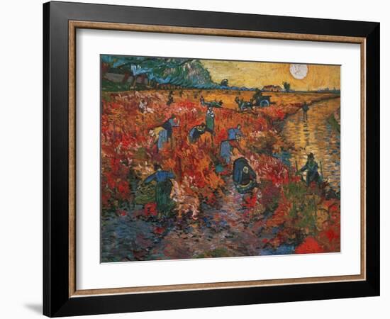 The red Vineyard at Arles,1888. Canvas,73 x 91 cm.-Vincent van Gogh-Framed Giclee Print