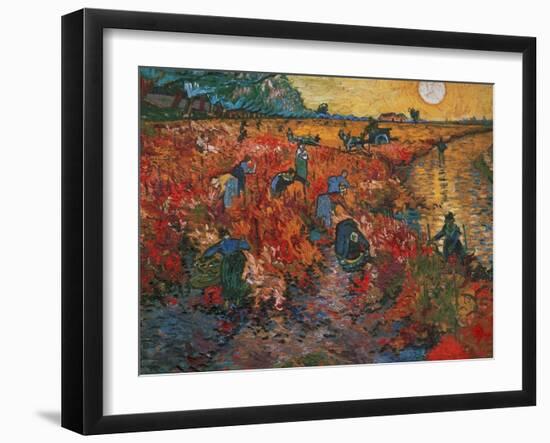 The red Vineyard at Arles,1888. Canvas,73 x 91 cm.-Vincent van Gogh-Framed Giclee Print