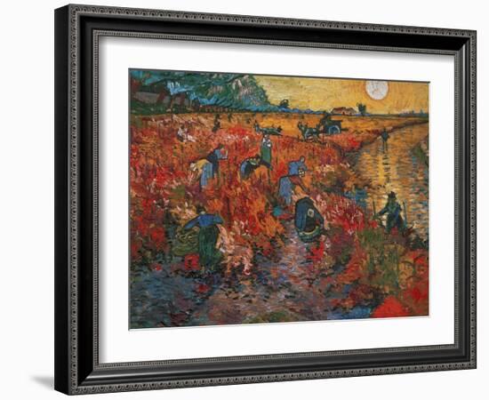 The red Vineyard at Arles,1888. Canvas,73 x 91 cm.-Vincent van Gogh-Framed Giclee Print