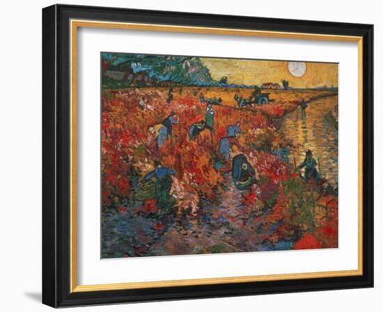 The red Vineyard at Arles,1888. Canvas,73 x 91 cm.-Vincent van Gogh-Framed Giclee Print