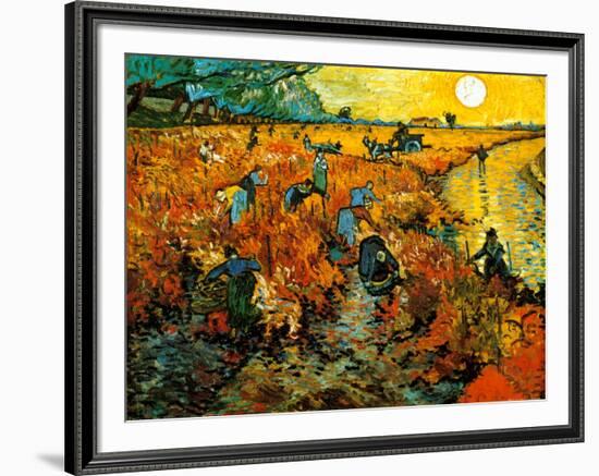 The Red Vineyard at Arles, c.1888-Vincent van Gogh-Framed Art Print