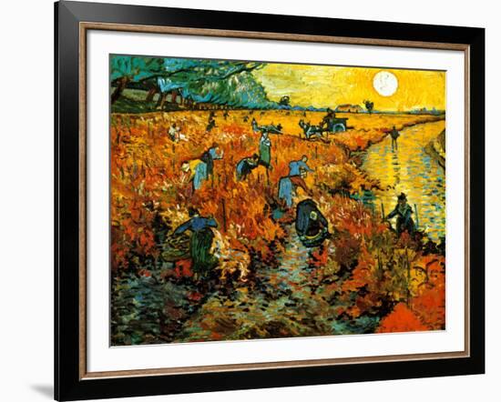 The Red Vineyard at Arles, c.1888-Vincent van Gogh-Framed Art Print