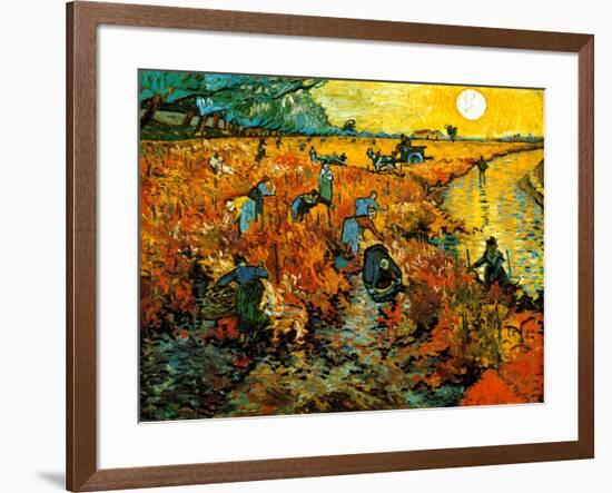 The Red Vineyard at Arles, c.1888-Vincent van Gogh-Framed Art Print