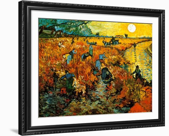 The Red Vineyard at Arles, c.1888-Vincent van Gogh-Framed Art Print