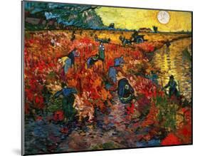 The Red Vineyard at Arles, c.1888-Vincent van Gogh-Mounted Giclee Print