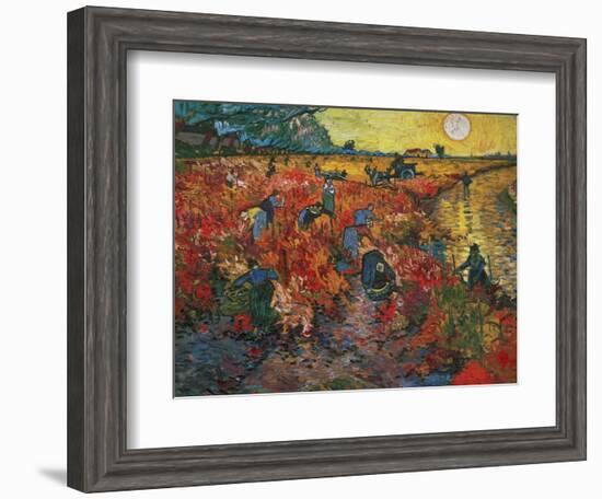 The Red Vineyard at Arles, c.1888-Vincent van Gogh-Framed Giclee Print