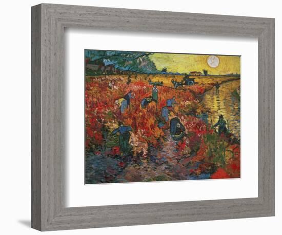 The Red Vineyard at Arles, c.1888-Vincent van Gogh-Framed Giclee Print