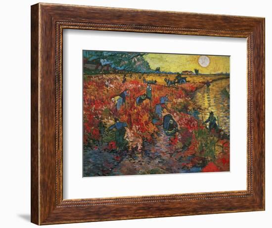 The Red Vineyard at Arles, c.1888-Vincent van Gogh-Framed Giclee Print