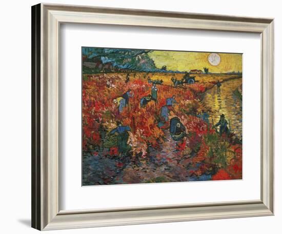 The Red Vineyard at Arles, c.1888-Vincent van Gogh-Framed Giclee Print