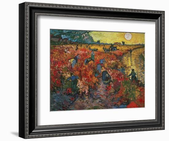 The Red Vineyard at Arles, c.1888-Vincent van Gogh-Framed Giclee Print