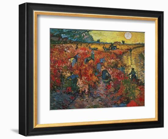 The Red Vineyard at Arles, c.1888-Vincent van Gogh-Framed Giclee Print