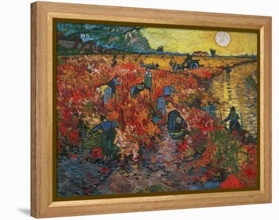 The Red Vineyard at Arles, c.1888-Vincent van Gogh-Framed Premier Image Canvas