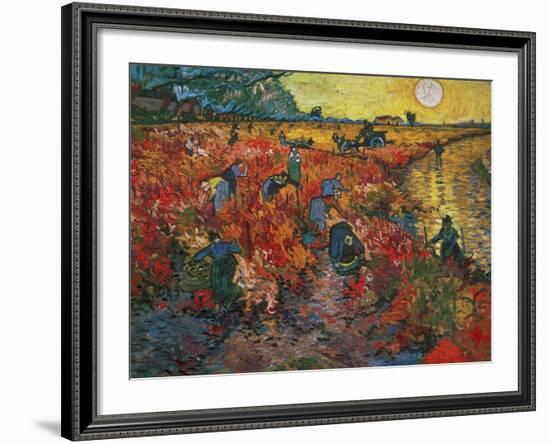 The Red Vineyard at Arles, c.1888-Vincent van Gogh-Framed Giclee Print