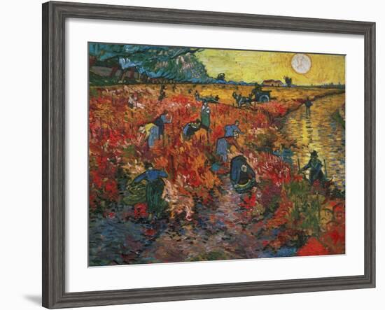 The Red Vineyard at Arles, c.1888-Vincent van Gogh-Framed Giclee Print