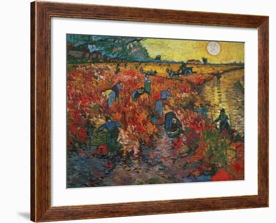 The Red Vineyard at Arles, c.1888-Vincent van Gogh-Framed Giclee Print