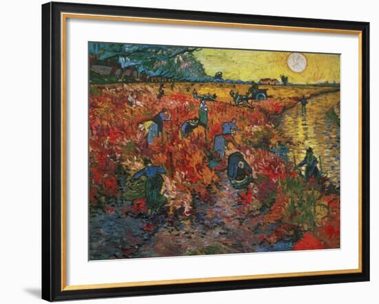 The Red Vineyard at Arles, c.1888-Vincent van Gogh-Framed Giclee Print