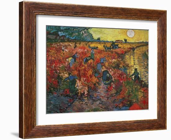 The Red Vineyard at Arles, c.1888-Vincent van Gogh-Framed Giclee Print