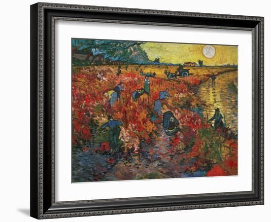 The Red Vineyard at Arles, c.1888-Vincent van Gogh-Framed Giclee Print