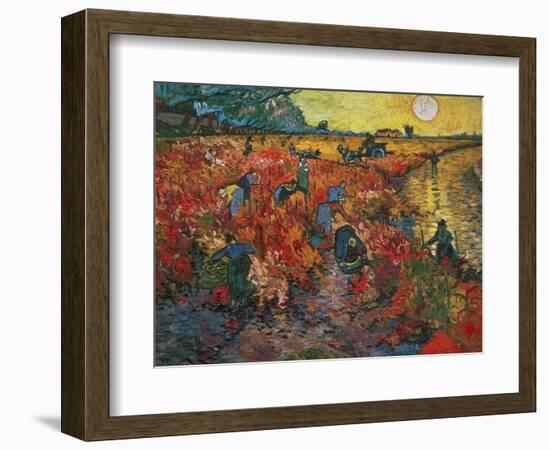 The Red Vineyard at Arles, c.1888-Vincent van Gogh-Framed Premium Giclee Print