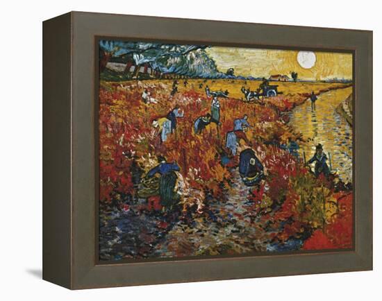 The Red Vineyard in Arles, 1888-Vincent van Gogh-Framed Premier Image Canvas