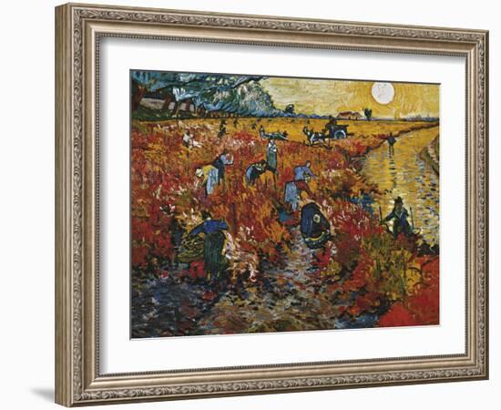 The Red Vineyard in Arles, 1888-Vincent van Gogh-Framed Giclee Print