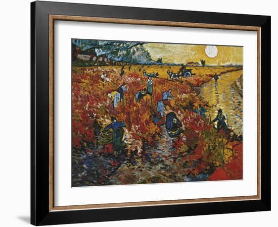 The Red Vineyard in Arles, 1888-Vincent van Gogh-Framed Giclee Print