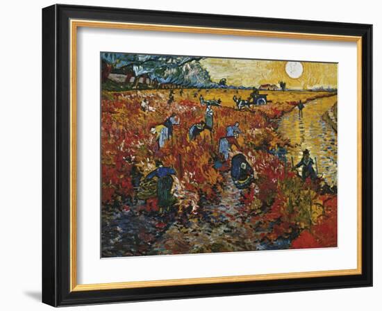 The Red Vineyard in Arles, 1888-Vincent van Gogh-Framed Giclee Print