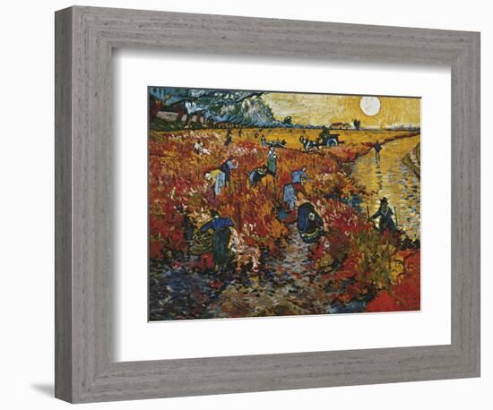 The Red Vineyard in Arles, 1888-Vincent van Gogh-Framed Giclee Print