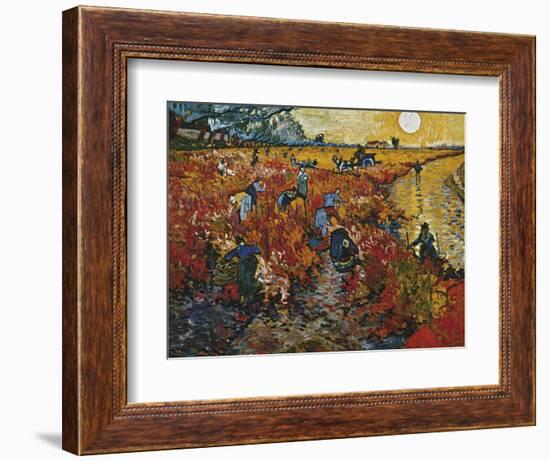 The Red Vineyard in Arles, 1888-Vincent van Gogh-Framed Giclee Print