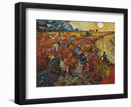 The Red Vineyard in Arles, 1888-Vincent van Gogh-Framed Giclee Print