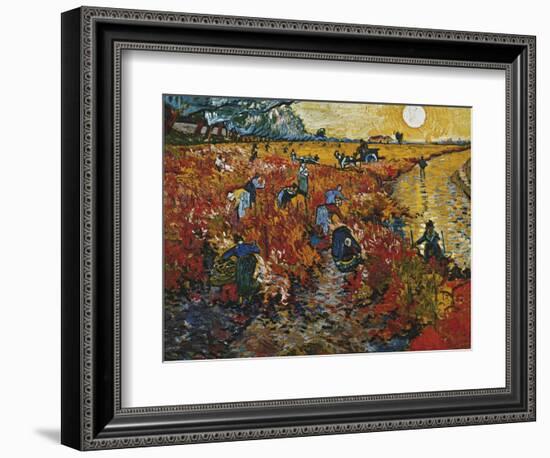 The Red Vineyard in Arles, 1888-Vincent van Gogh-Framed Giclee Print