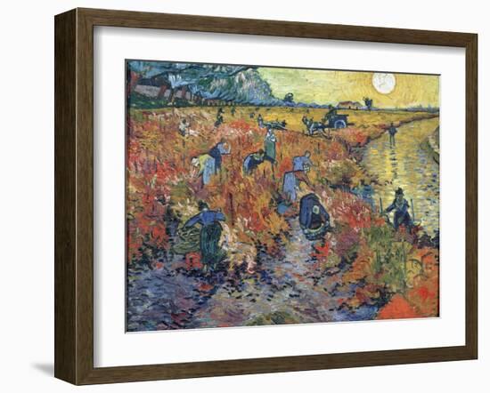 The Red Vineyards at Arles, 1888-Vincent van Gogh-Framed Giclee Print