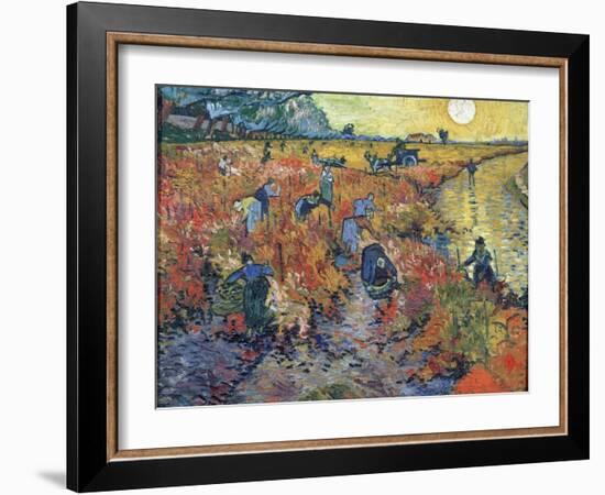 The Red Vineyards at Arles, 1888-Vincent van Gogh-Framed Giclee Print