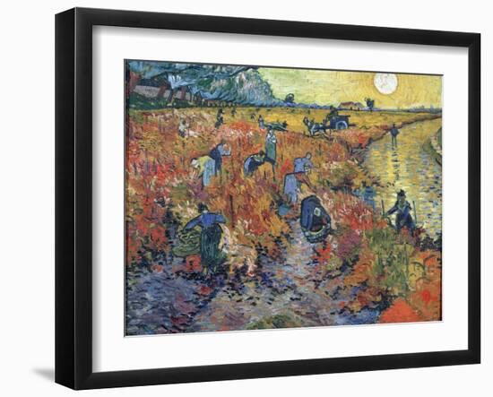 The Red Vineyards at Arles, 1888-Vincent van Gogh-Framed Giclee Print