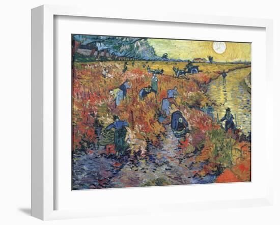 The Red Vineyards at Arles, 1888-Vincent van Gogh-Framed Giclee Print