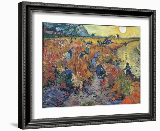 The Red Vineyards at Arles, 1888-Vincent van Gogh-Framed Giclee Print