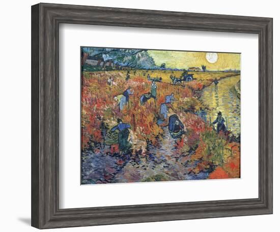 The Red Vineyards at Arles, 1888-Vincent van Gogh-Framed Giclee Print