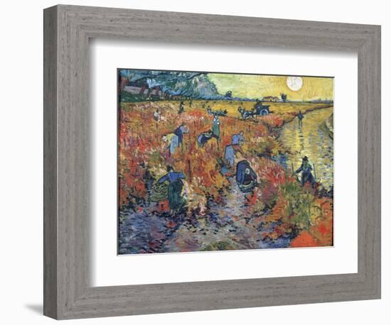 The Red Vineyards at Arles, 1888-Vincent van Gogh-Framed Giclee Print