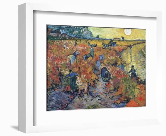 The Red Vineyards at Arles, 1888-Vincent van Gogh-Framed Giclee Print