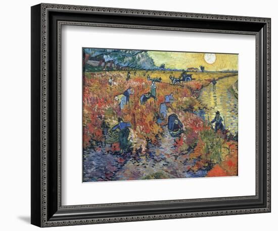 The Red Vineyards at Arles, 1888-Vincent van Gogh-Framed Giclee Print