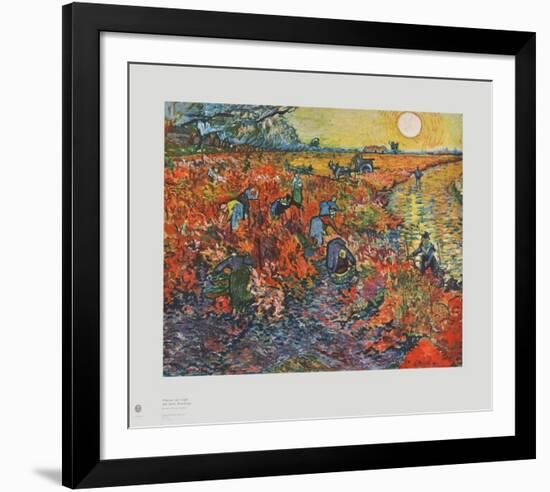 The Red Vineyards-Vincent van Gogh-Framed Collectable Print