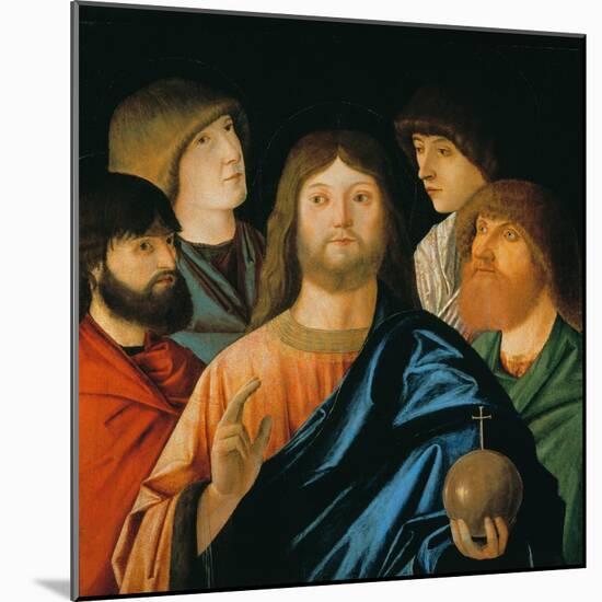 The Redeemer Giving His Blessing Among Four Apostlews-Vittore Carpaccio-Mounted Giclee Print