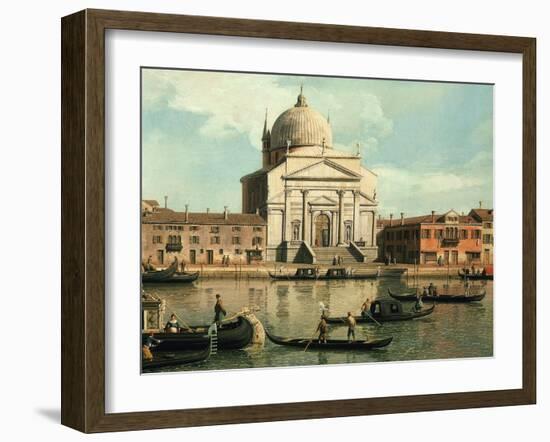 The Redentore and the Church of Saint James, Venice, Italy (Detail)-Canaletto-Framed Giclee Print