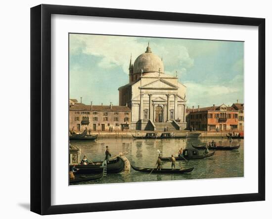 The Redentore and the Church of Saint James, Venice, Italy (Detail)-Canaletto-Framed Giclee Print