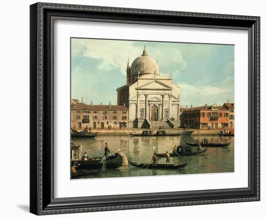 The Redentore and the Church of Saint James, Venice, Italy (Detail)-Canaletto-Framed Giclee Print