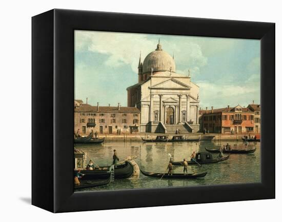 The Redentore and the Church of Saint James, Venice, Italy (Detail)-Canaletto-Framed Premier Image Canvas