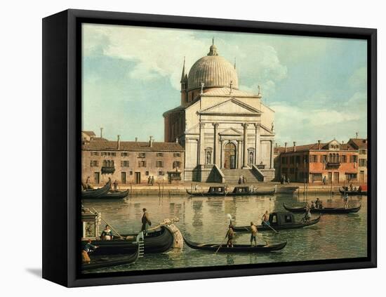 The Redentore and the Church of Saint James, Venice, Italy (Detail)-Canaletto-Framed Premier Image Canvas