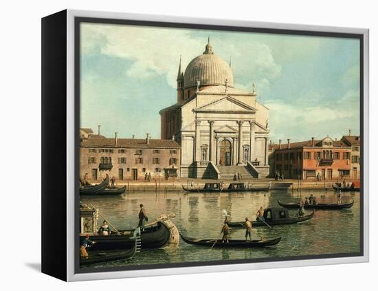 The Redentore and the Church of Saint James, Venice, Italy (Detail)-Canaletto-Framed Premier Image Canvas