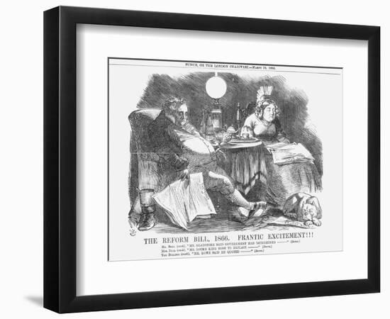 The Reform Bill, 1866, Frantic Excitement!!!, 1866-John Tenniel-Framed Giclee Print