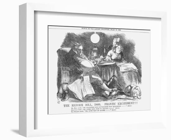 The Reform Bill, 1866, Frantic Excitement!!!, 1866-John Tenniel-Framed Giclee Print